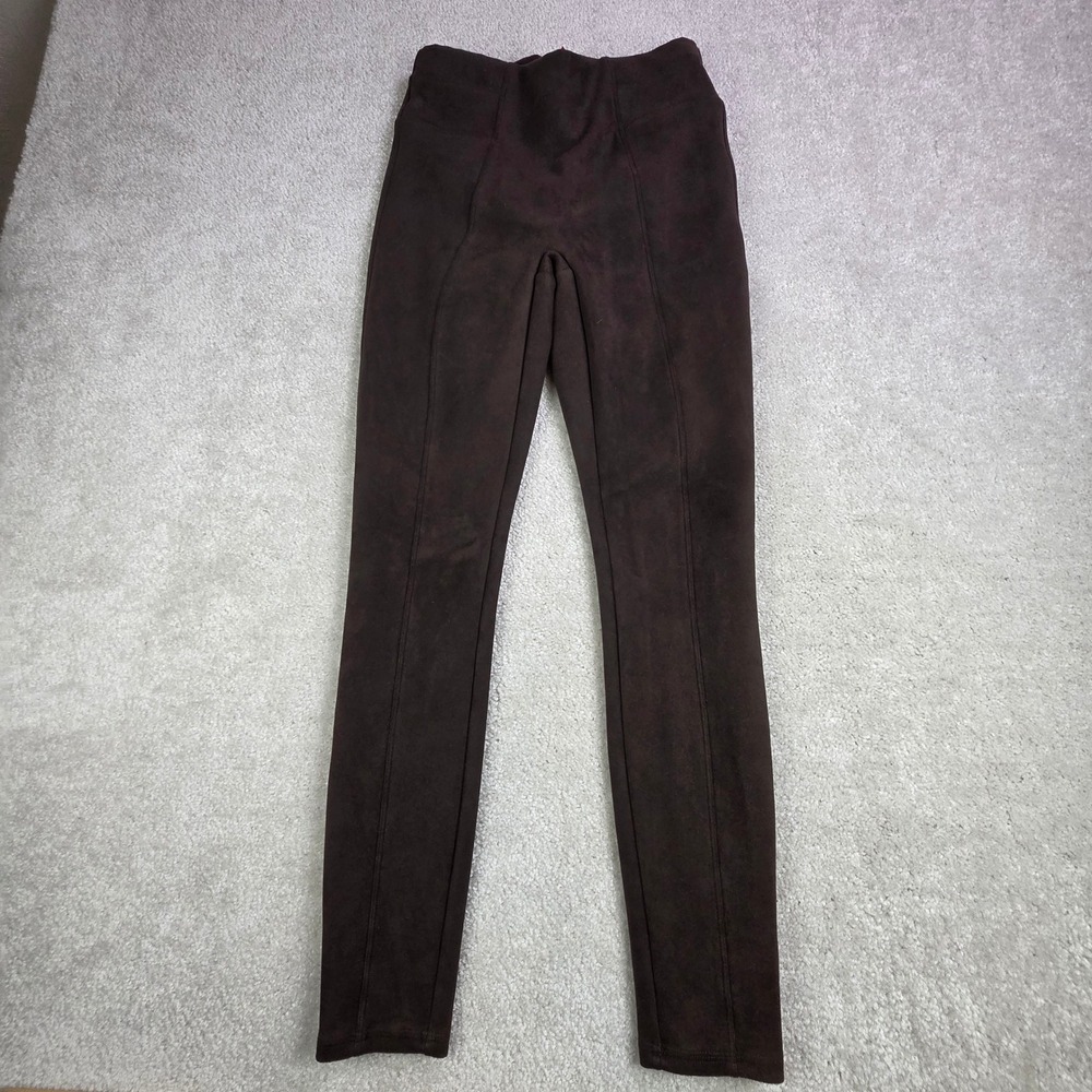 Spanx Faux‎ Suede Leggings Women's Size Small Brown Lined